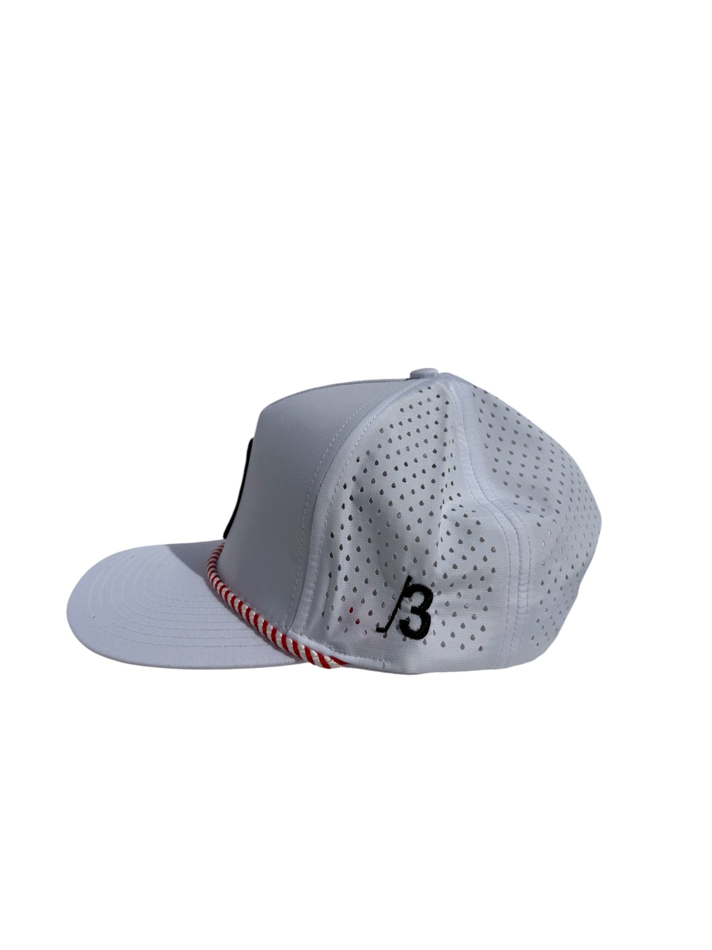 The Eagle | White Embroidered Rope Hat