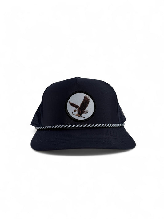 The Eagle | Blue Embroidered Rope Hat