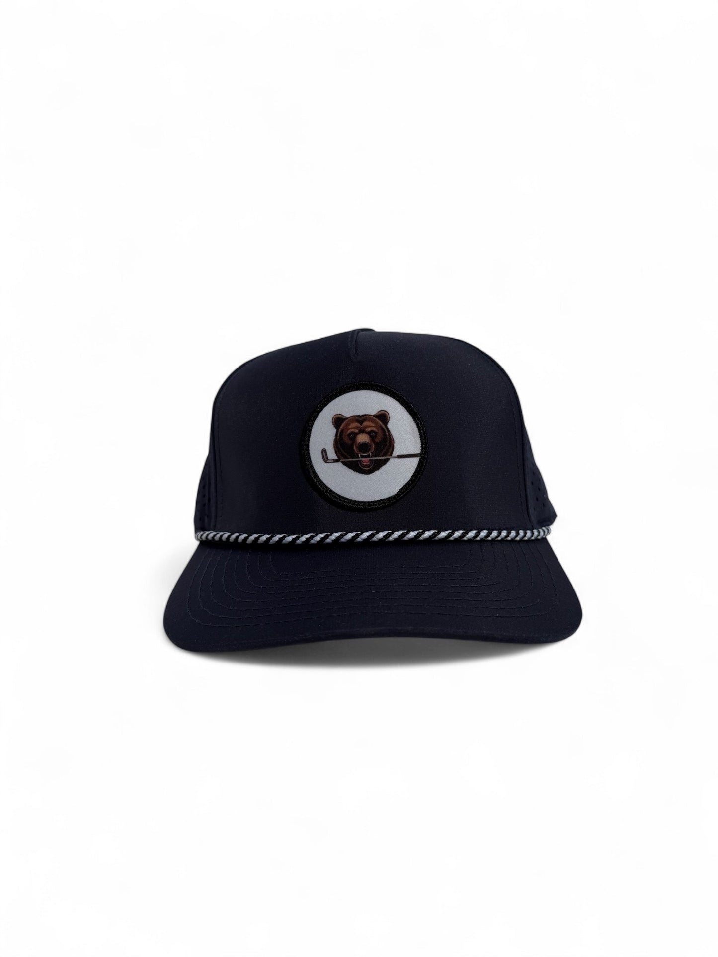 The Bear | Blue Embroidered Rope Hat