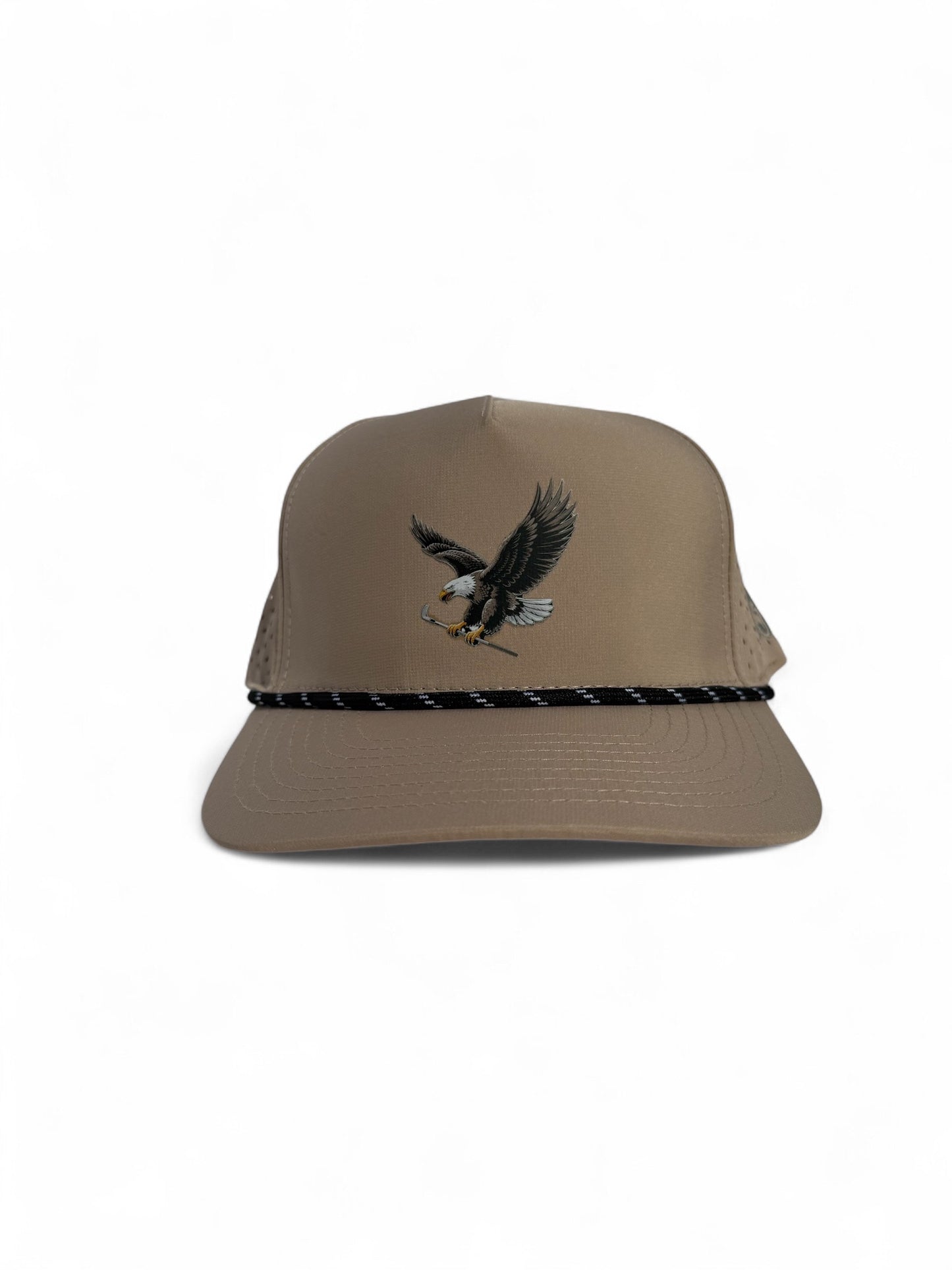The Eagle | Beige Print Rope Hat